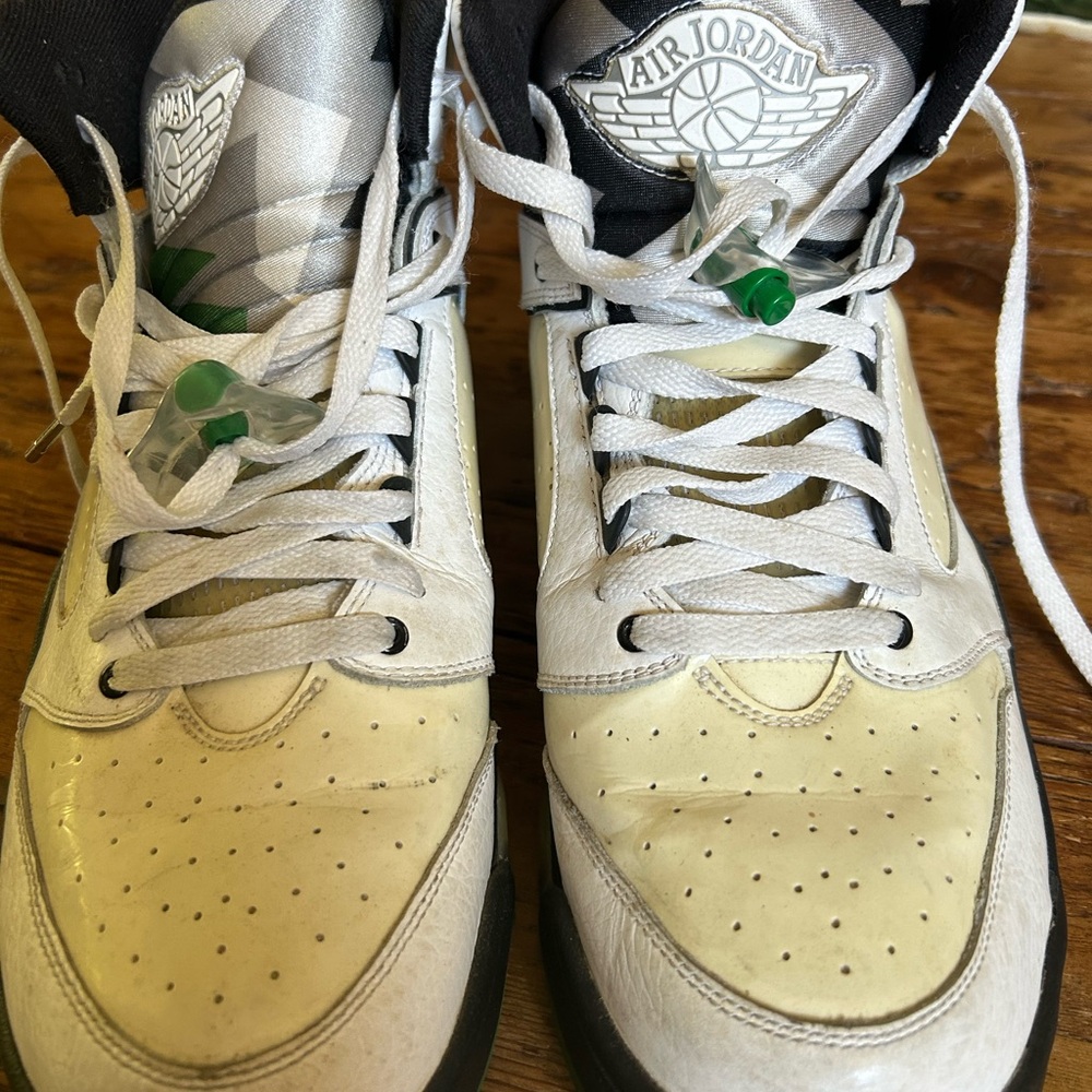 Jordan Sneakers with Black and Cream Accents